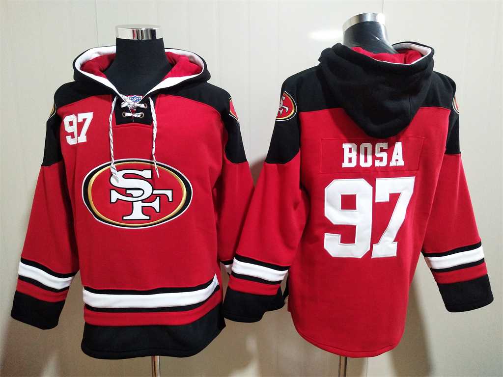 49ers 97 Nick Bosa Red All Stitched Sweatshirt Hoodie,We sell and wholesale 49ers 97 Nick Bosa Red All Stitched Sweatshirt Hoodie on line form chian!